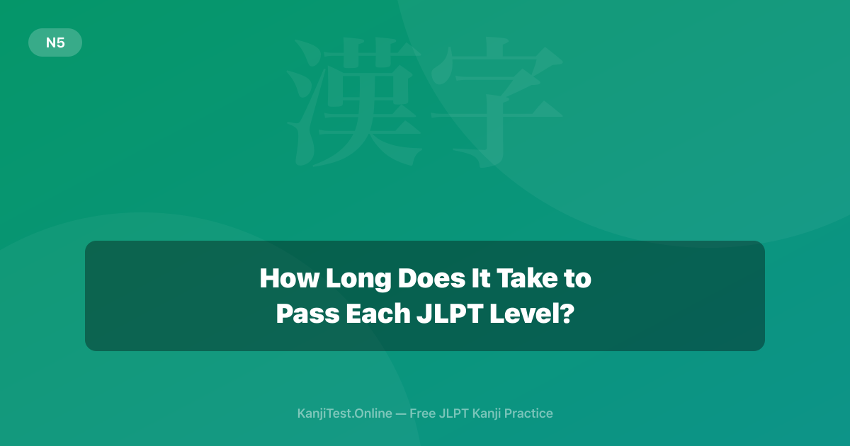 How Long Does It Take to Pass Each JLPT Level? — KanjiTest.Online