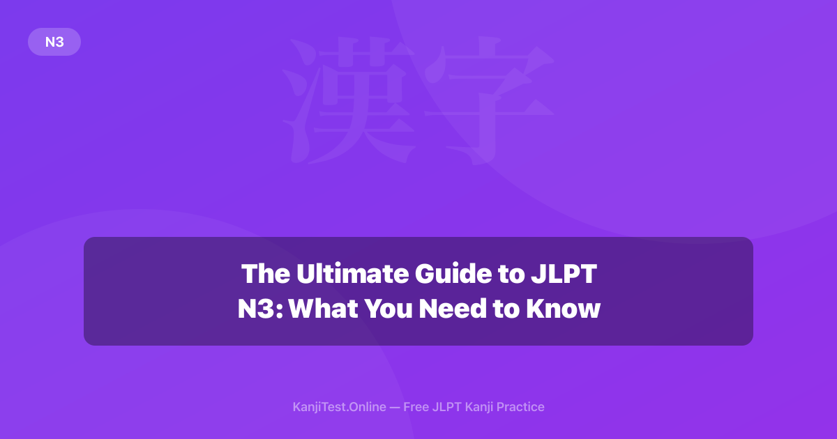 The Ultimate Guide to JLPT N3: What You Need to Know — KanjiTest.Online